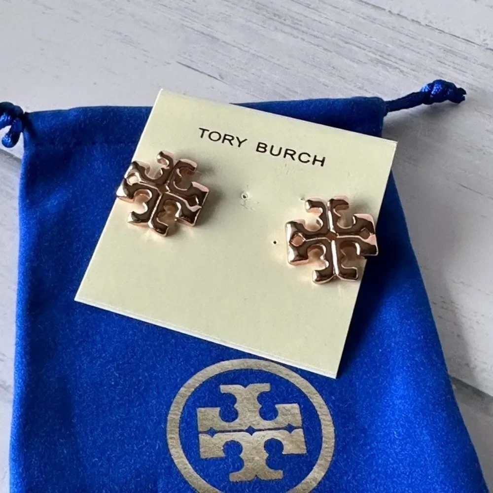 TORY BURCH Kira Stud Earrings - Rose Gold
